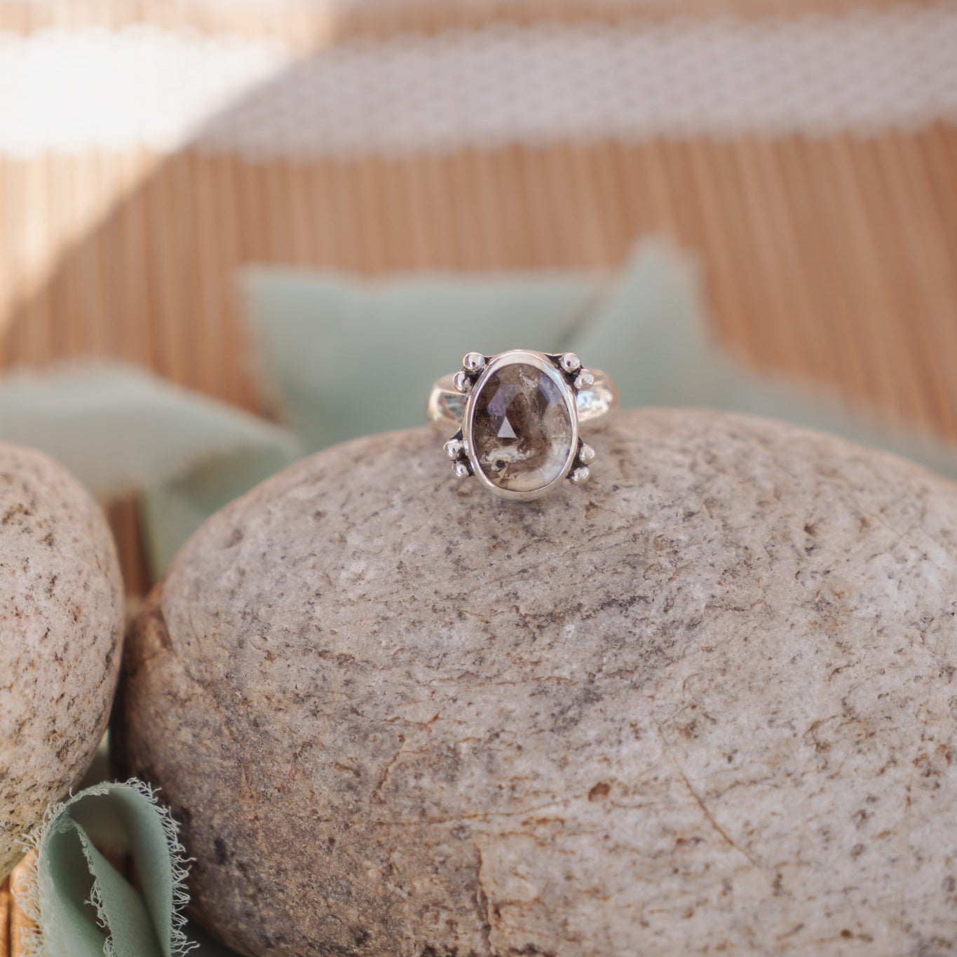 Herkimer Diamond Ring (Size 9) - Golden Road Crafted