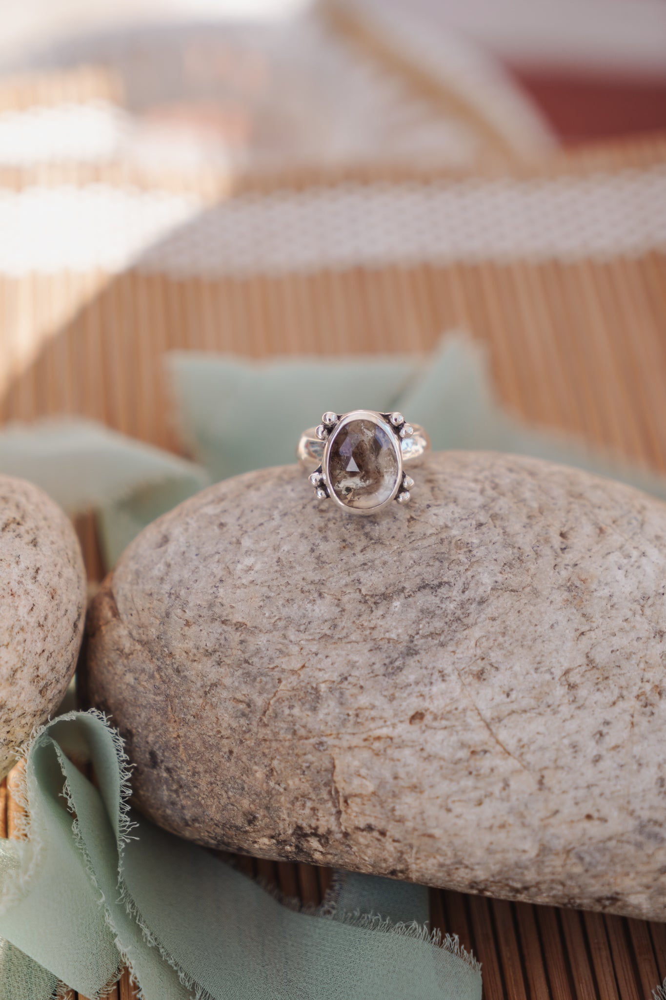 Herkimer Diamond Ring (Size 9) - Golden Road Crafted