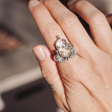 Herkimer Diamond Ring (Size 9.5) - Golden Road Crafted