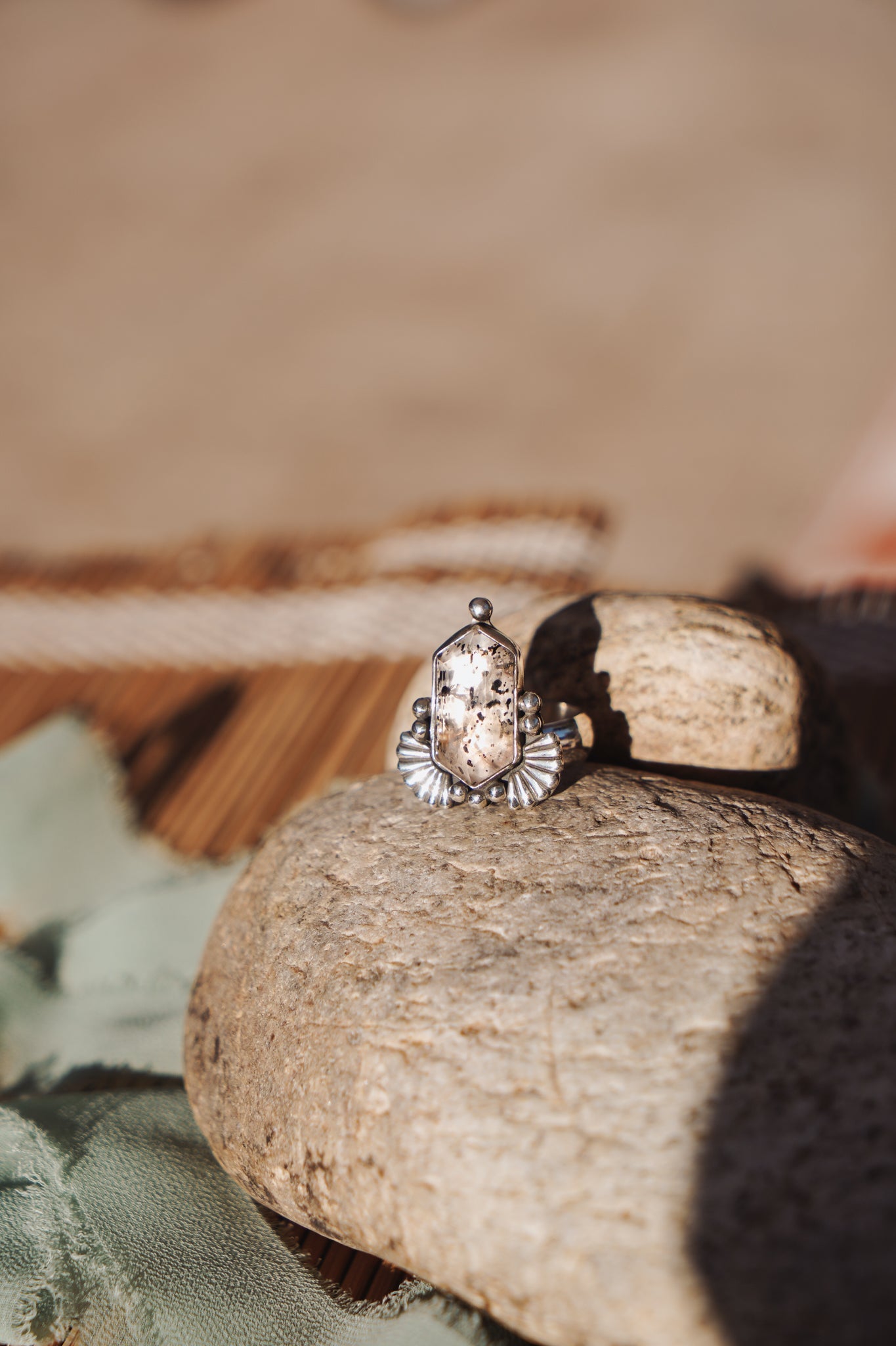 Herkimer Diamond Ring (Size 9.5) - Golden Road Crafted