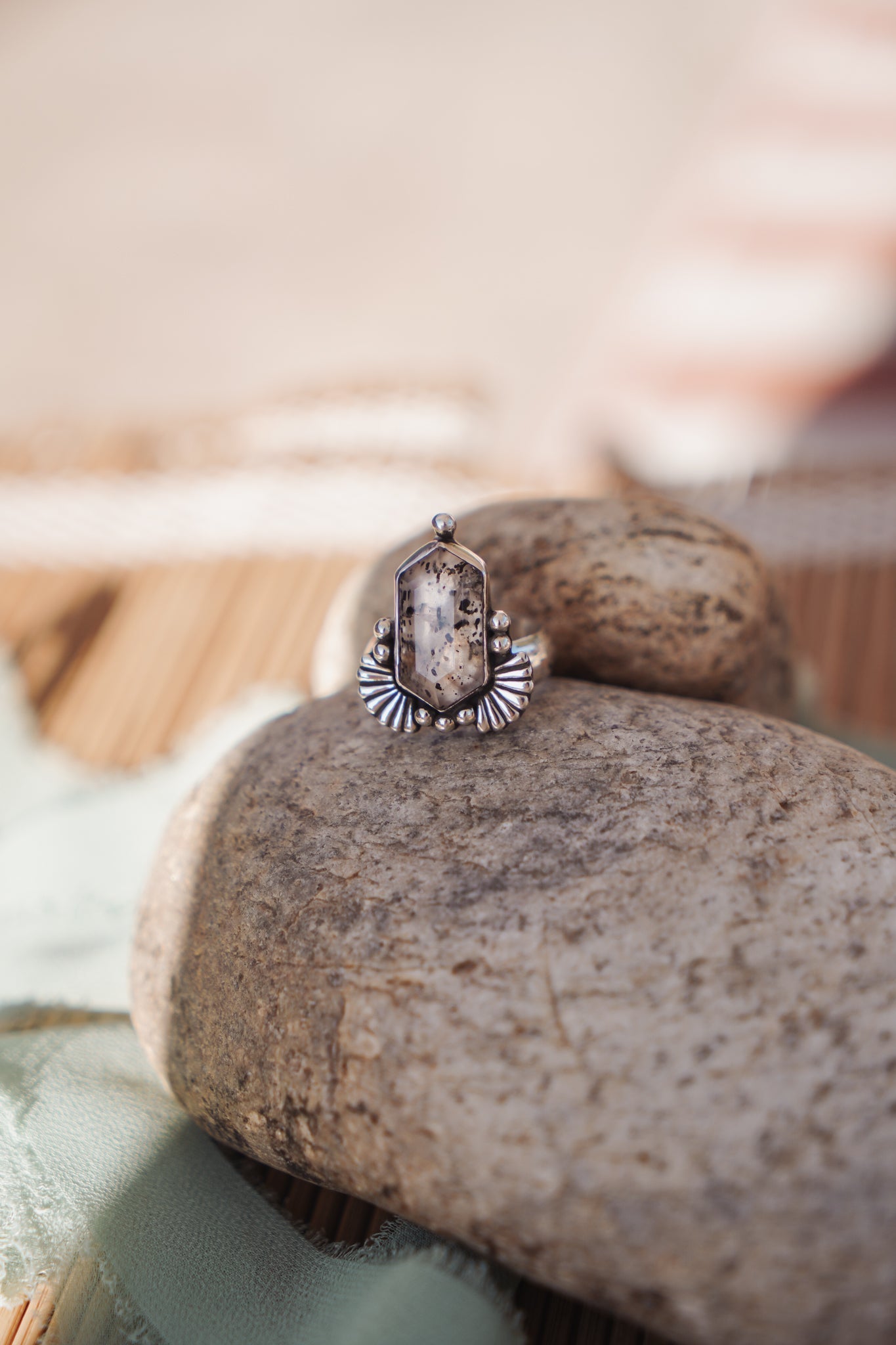 Herkimer Diamond Ring (Size 9.5) - Golden Road Crafted