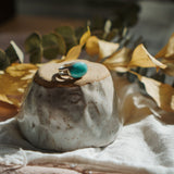 Horizontal Ring in Campitos Turquoise (Size 9) - Golden Road Crafted