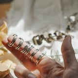 Horizontal Ring in Campitos Turquoise (Size 9) - Golden Road Crafted