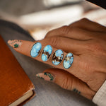 Horizontal Ring in Golden Hills Turquoise (Choose your size) - Golden Road Crafted