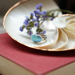 Horizontal Ring in Golden Hills Turquoise (Size 8) - Golden Road Crafted