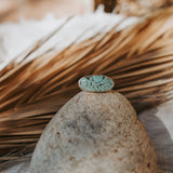 Horizontal Ring in Hubei Turquoise (Size 10.5) - Golden Road Crafted