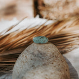 Horizontal Ring in Hubei Turquoise (Size 10.5) - Golden Road Crafted