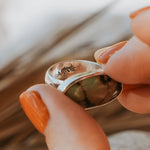 Horizontal Ring in Hubei Turquoise (Size 6.5) - Golden Road Crafted