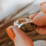 Horizontal Ring in Hubei Turquoise (Size 6.5) - Golden Road Crafted