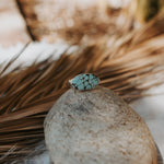 Horizontal Ring in Hubei Turquoise (Size 8) - Golden Road Crafted