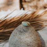 Horizontal Ring in Hubei Turquoise (Size 8.5) - Golden Road Crafted