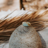 Horizontal Ring in Hubei Turquoise (Size 8.5) - Golden Road Crafted