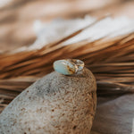 Horizontal Ring in Hubei Turquoise (Size 8.5) - Golden Road Crafted