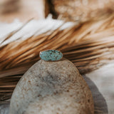 Horizontal Ring in Hubei Turquoise (Size 9.5) - Golden Road Crafted