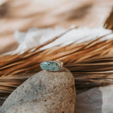 Horizontal Ring in Hubei Turquoise (Size 9.5) - Golden Road Crafted