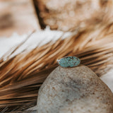 Horizontal Ring in Hubei Turquoise (Size 9.5) - Golden Road Crafted