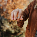 Horizontal Ring in Lone Mtn Turquoise (Size 7.75) - Golden Road Crafted
