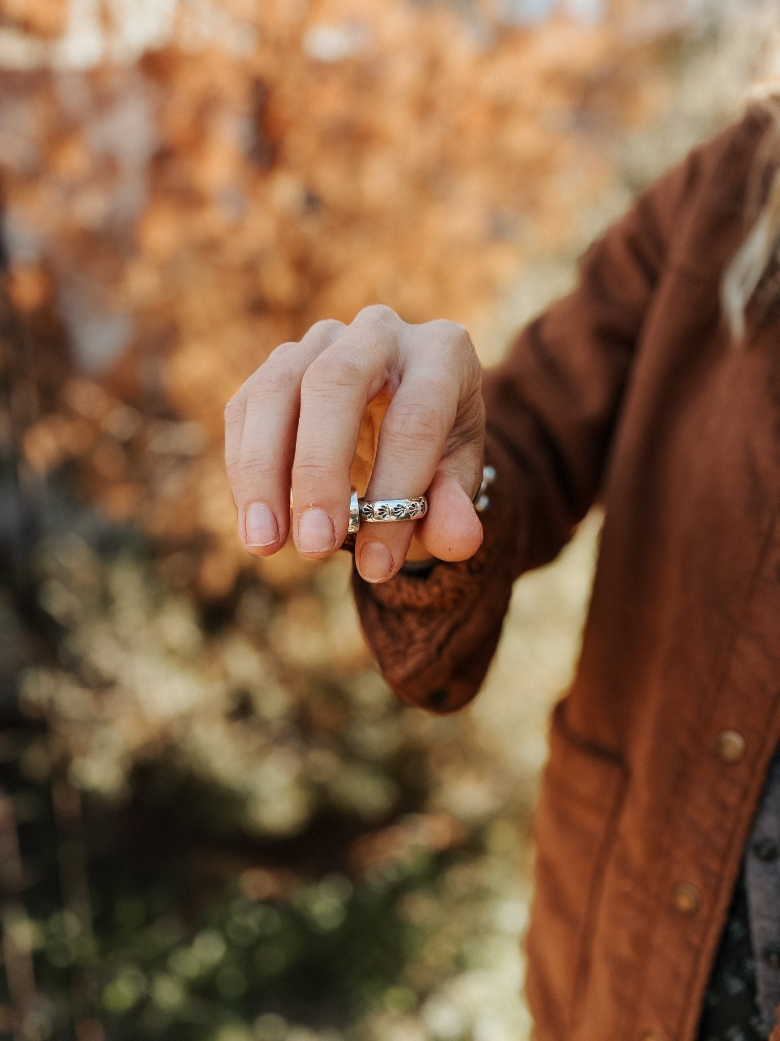 Horizontal Ring in Lone Mtn Turquoise (Size 7.75) - Golden Road Crafted