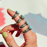 Horizontal Ring in Sonoran Mtn (Size 8.5) - Golden Road Crafted