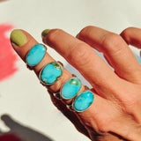 Horizontal Ring in Sonoran Mtn (Size 8.5) - Golden Road Crafted