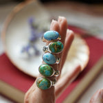 Horizontal Ring in Sonoran Mtn Turquoise (Size 7.5) - Golden Road Crafted