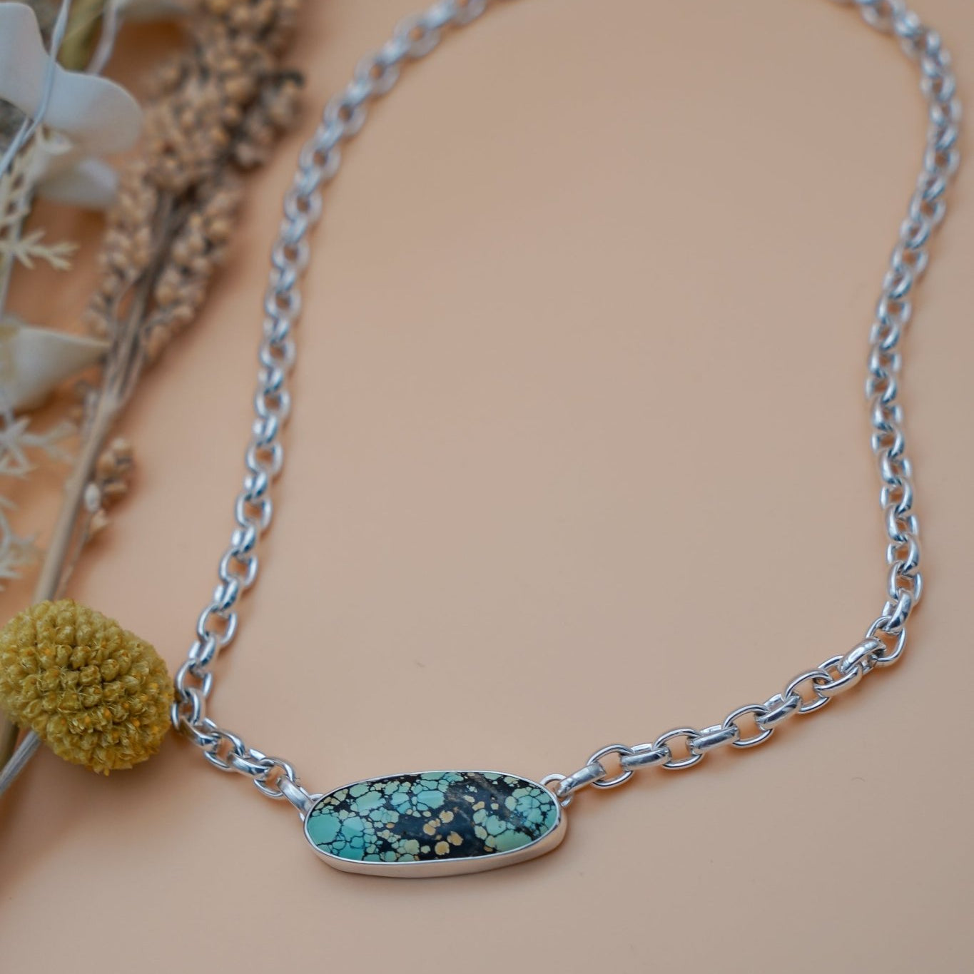 Hubei Choker with Rolo Chain - Golden Road Crafted