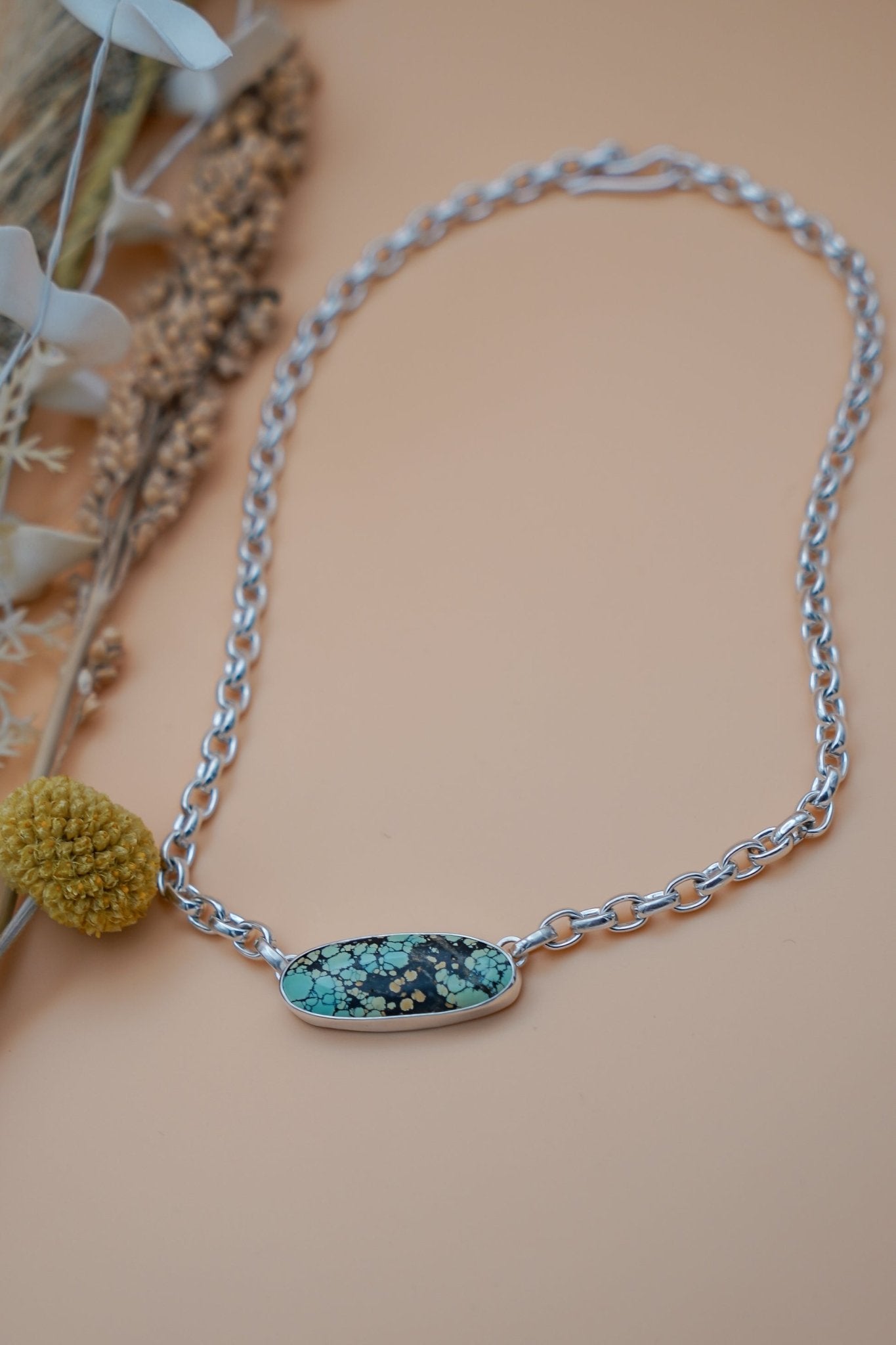 Hubei Choker with Rolo Chain - Golden Road Crafted