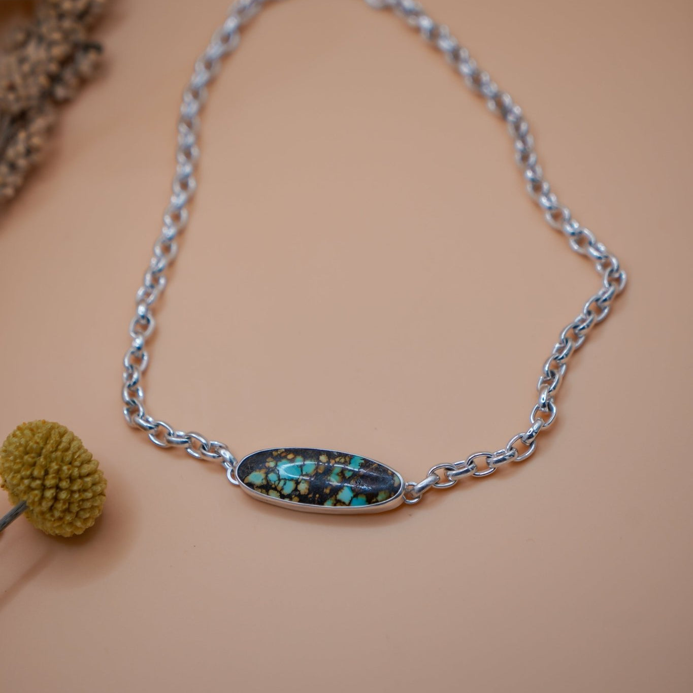 Hubei Choker with Rolo Chain - Golden Road Crafted
