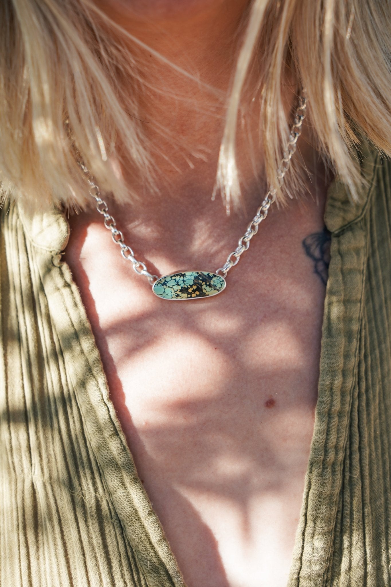 Hubei Choker with Rolo Chain - Golden Road Crafted