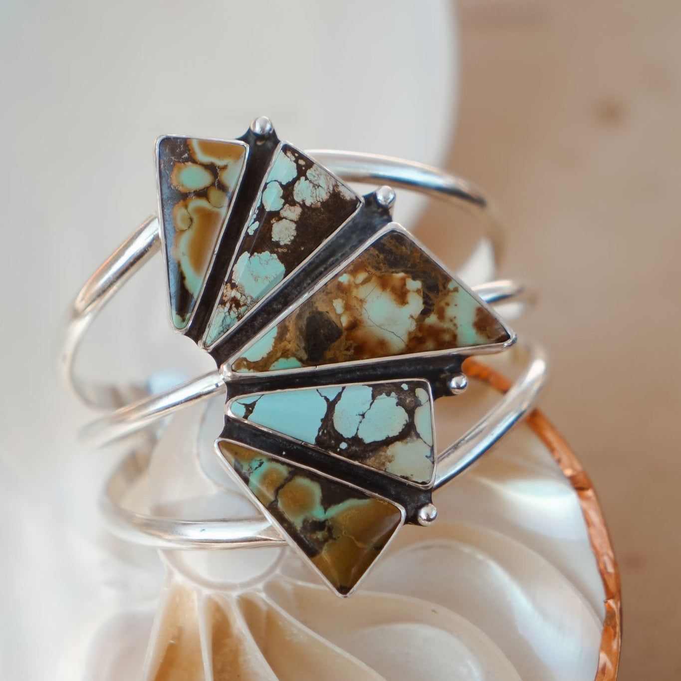 Hubei Turquoise Cuff - Golden Road Crafted