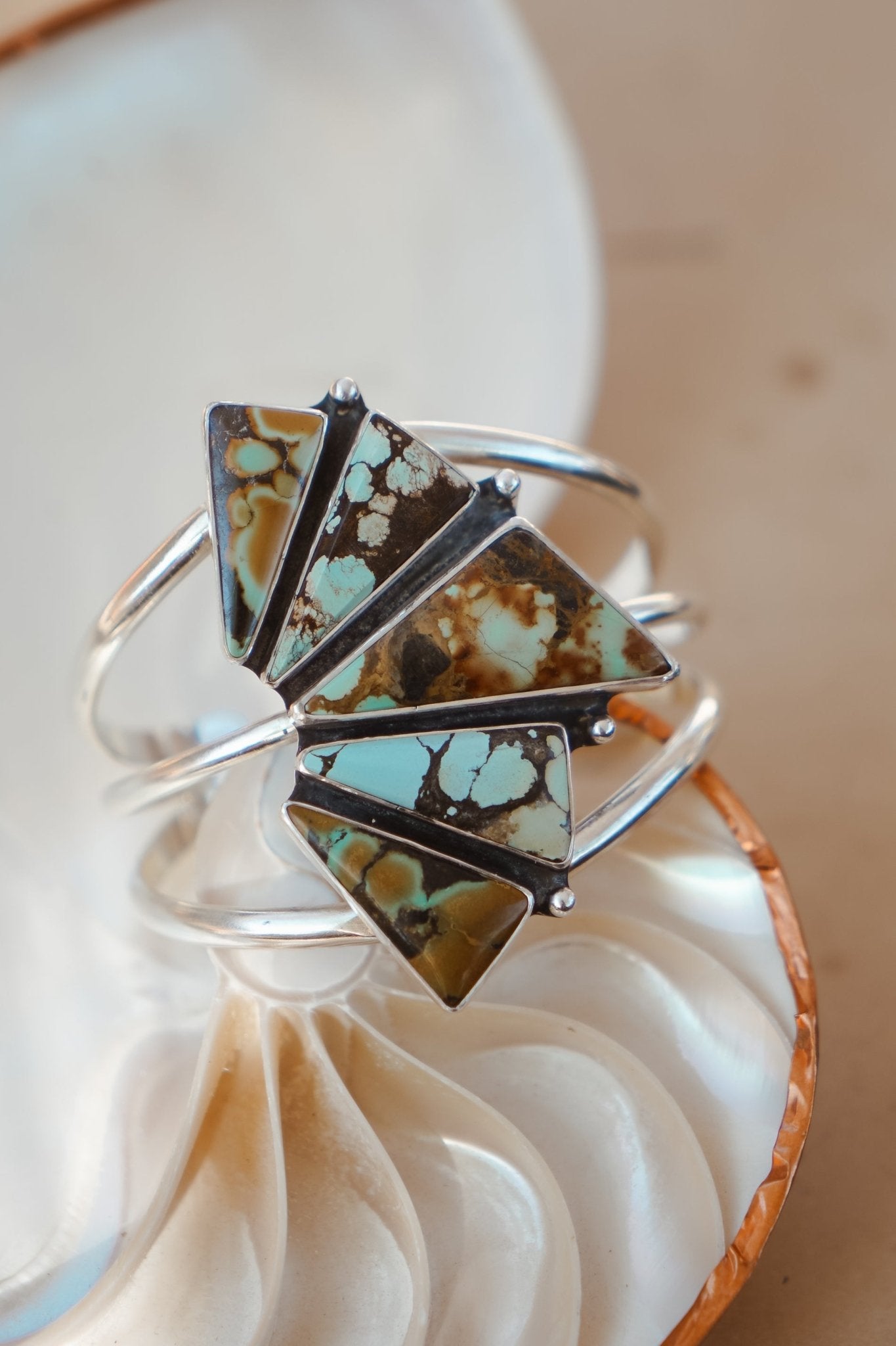 Hubei Turquoise Cuff - Golden Road Crafted