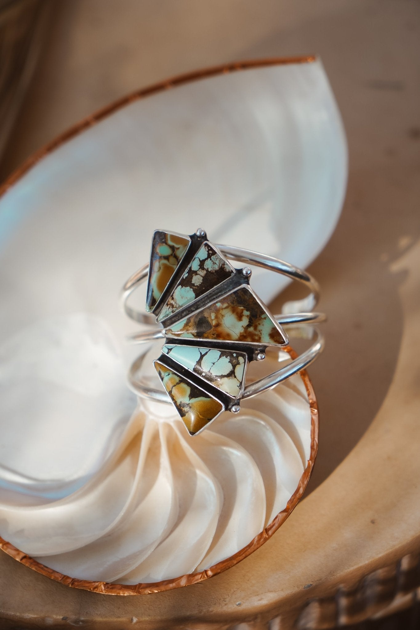 Hubei Turquoise Cuff - Golden Road Crafted