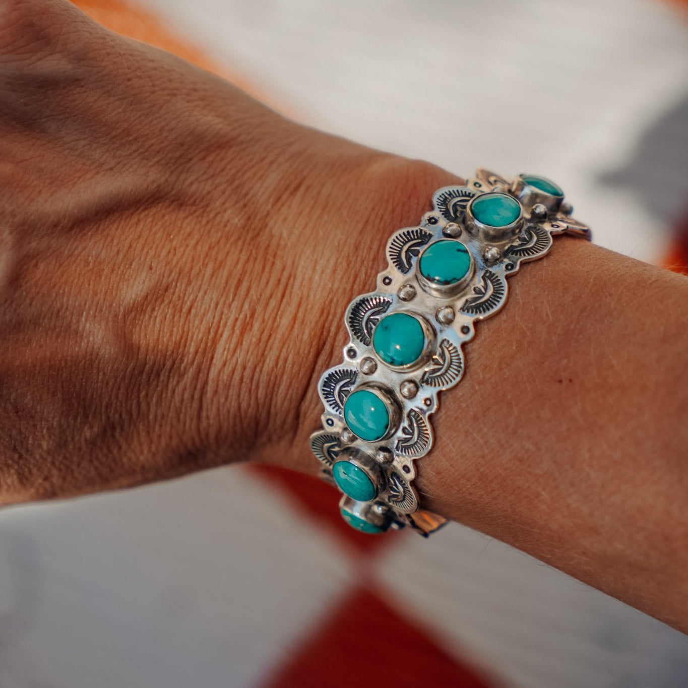 Hubei Turquoise Cuff - Golden Road Crafted