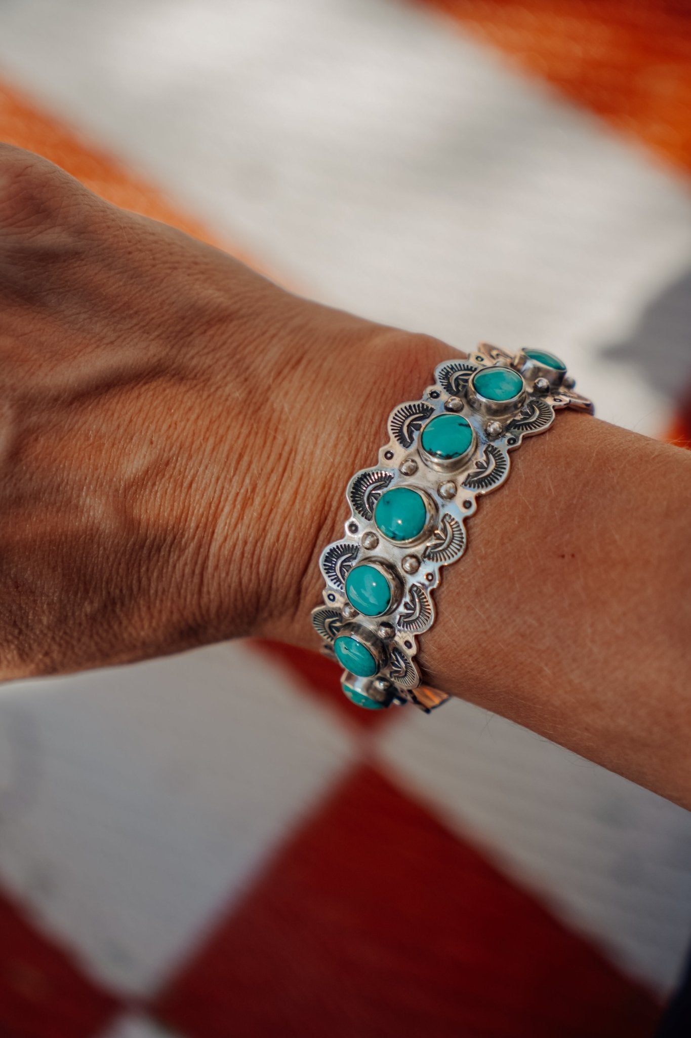Hubei Turquoise Cuff - Golden Road Crafted