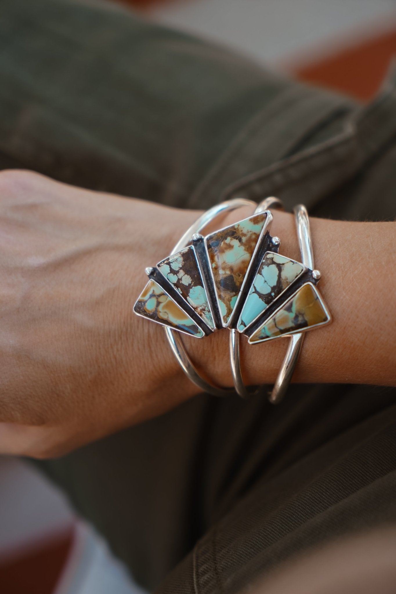 Hubei Turquoise Cuff - Golden Road Crafted