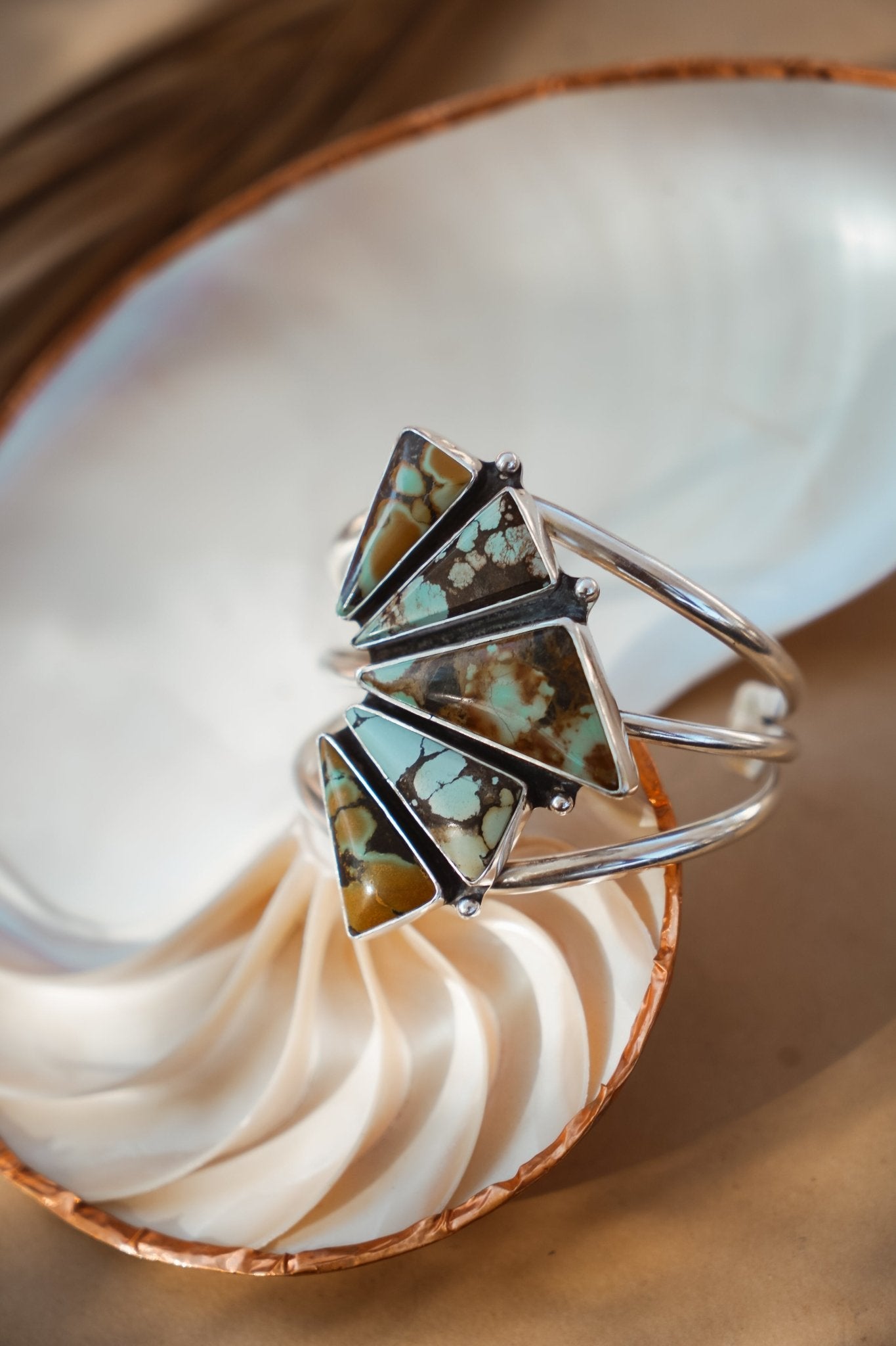 Hubei Turquoise Cuff - Golden Road Crafted