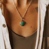 Hubei Turquoise Heart Necklace - Golden Road Crafted