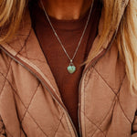 Hubei Turquoise Heart Necklace - Golden Road Crafted