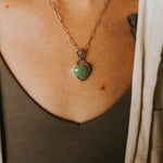 Hubei Turquoise Heart Necklace - Golden Road Crafted