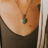 Hubei Turquoise Heart Necklace - Golden Road Crafted
