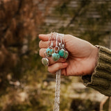 Hubei Turquoise Heart Necklace - Golden Road Crafted