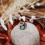 Hubei Turquoise Ring (Size 6) - Golden Road Crafted