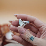Hubei Turquoise Ring (Size 6 - 6.25) - Golden Road Crafted