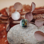 Hubei Turquoise Ring (Size 6 - 6.25) - Golden Road Crafted