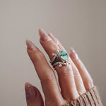 Hubei Turquoise Ring (Size 6 - 6.25) - Golden Road Crafted