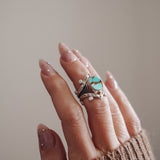 Hubei Turquoise Ring (Size 6 - 6.25) - Golden Road Crafted
