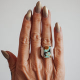 Hubei Turquoise Ring (Size 6) - Golden Road Crafted