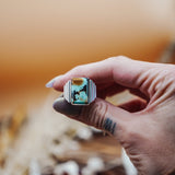 Hubei Turquoise Ring (Size 6) - Golden Road Crafted