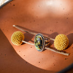 Hubei Turquoise Ring (Size 6.5) - Golden Road Crafted