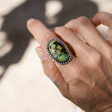 Hubei Turquoise Ring (Size 6.5) - Golden Road Crafted